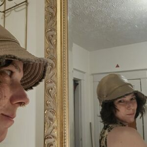 Sheep Leather 20's Style Winter Hat